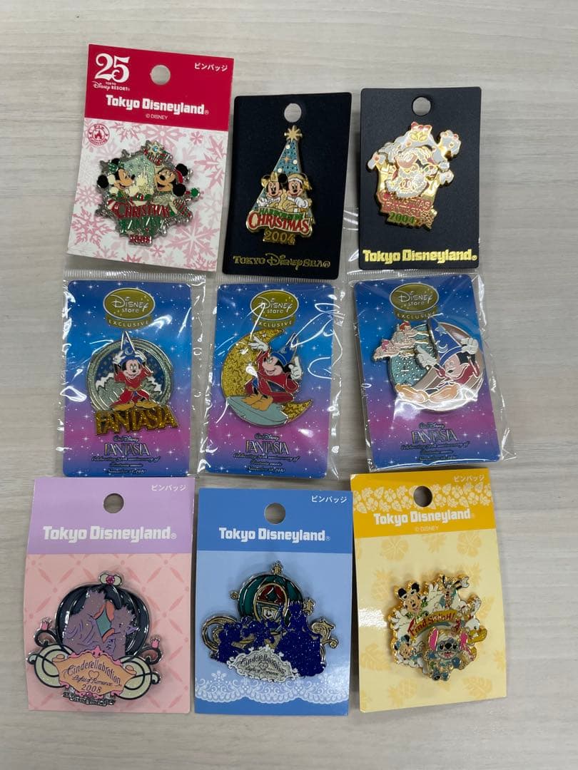 東京ディズニーランド・ディズニーシー ピンバッジセット 9個