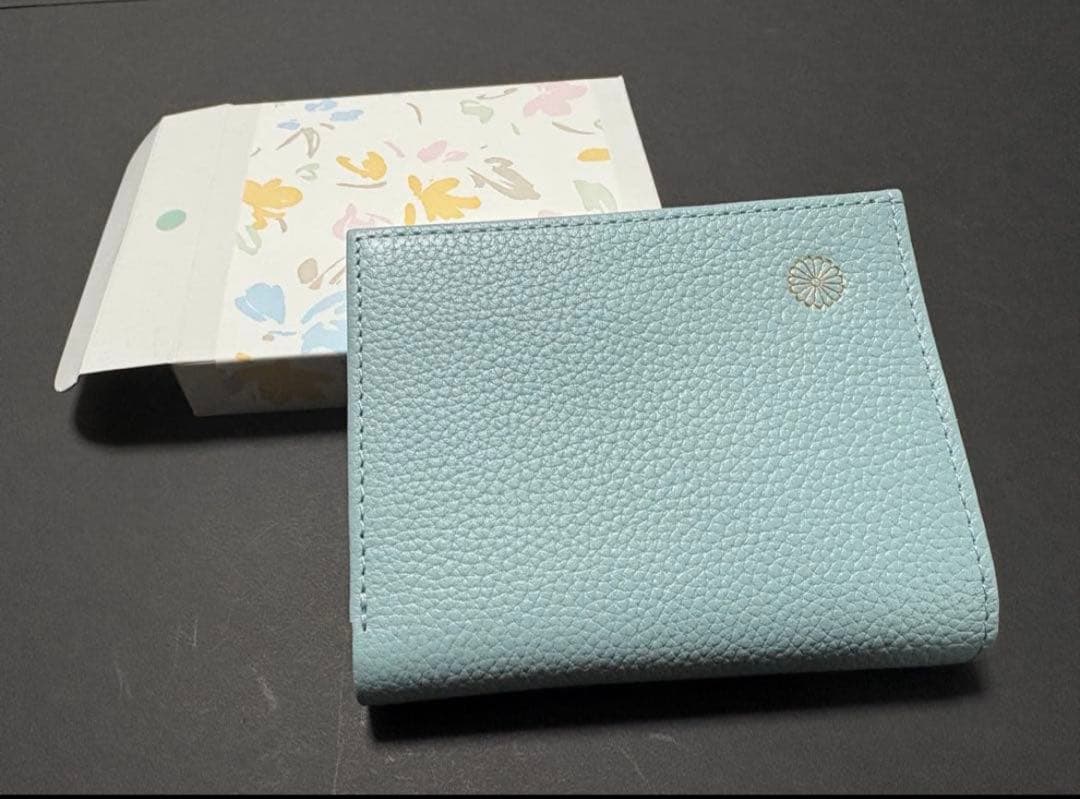 【新品未使用、即日発送】皇居がま口財布　ライトブルー