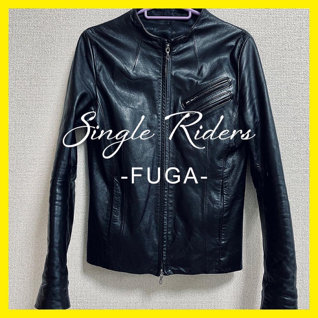 FUGA レザージャケット ライダース　ノーカラー　本革(馬)