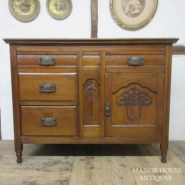 イギリス アンティーク 家具 サイドボード キャビネット 什器 英国 6345d