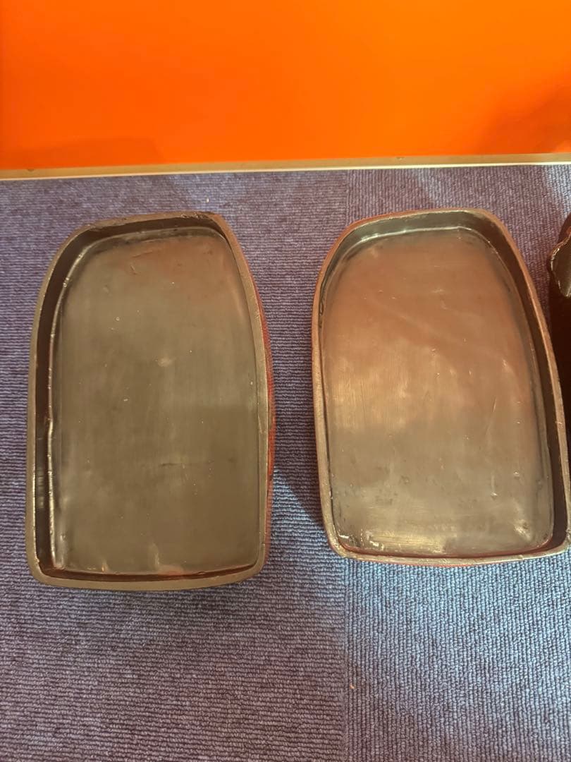 1818 中国骨董　新渡染付蓋付　木製　漆塗　提重　時代物