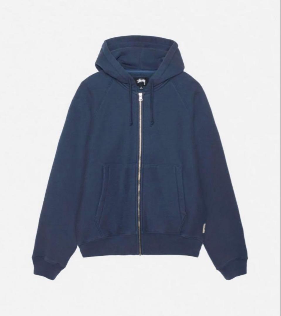 トップス STUSSY FLEECE RAGLAN ZIP HOODIE M