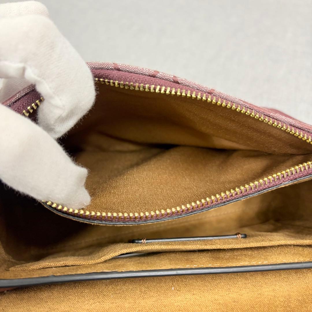 美品 COACH コーチ ハンドバッグ モーガン ショルダーバッグ シグネチャー