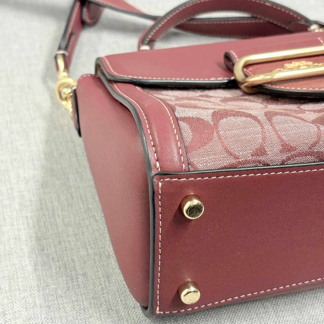 美品 COACH コーチ ハンドバッグ モーガン ショルダーバッグ シグネチャー
