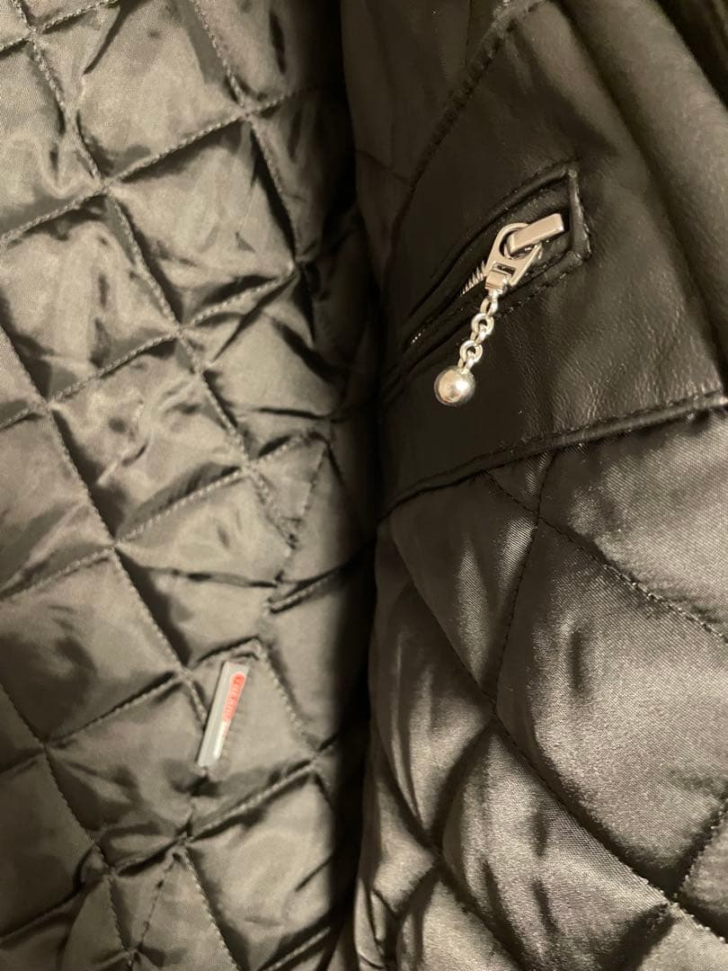 ナノ・ユニバース レザーシングルライダースジャケット