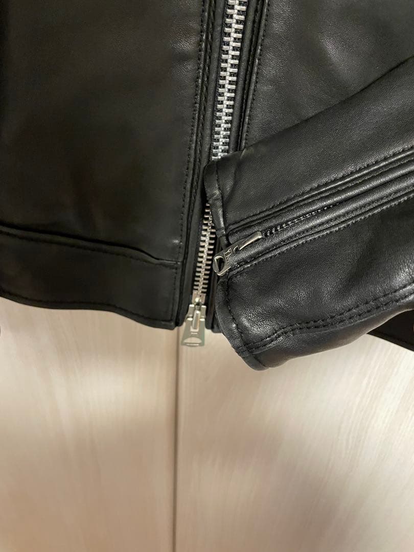 ナノ・ユニバース レザーシングルライダースジャケット