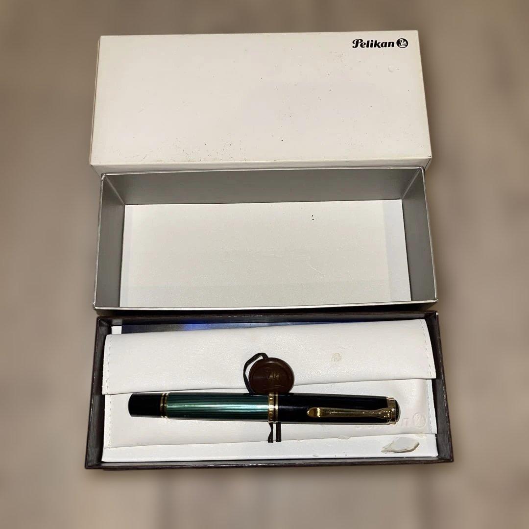 Pelikan 万年筆 グリーン・ブラック M1000 BB