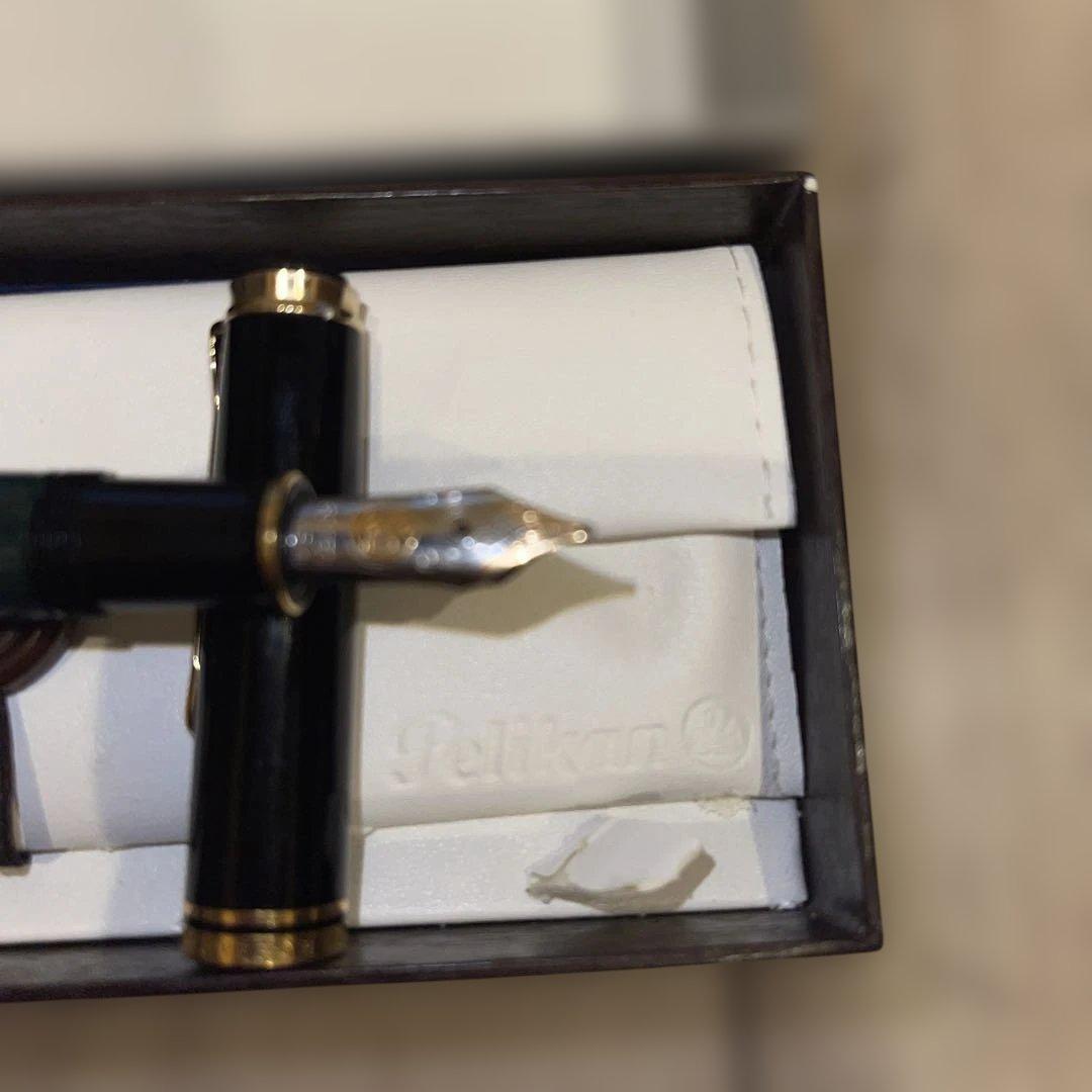 Pelikan 万年筆 グリーン・ブラック M1000 BB