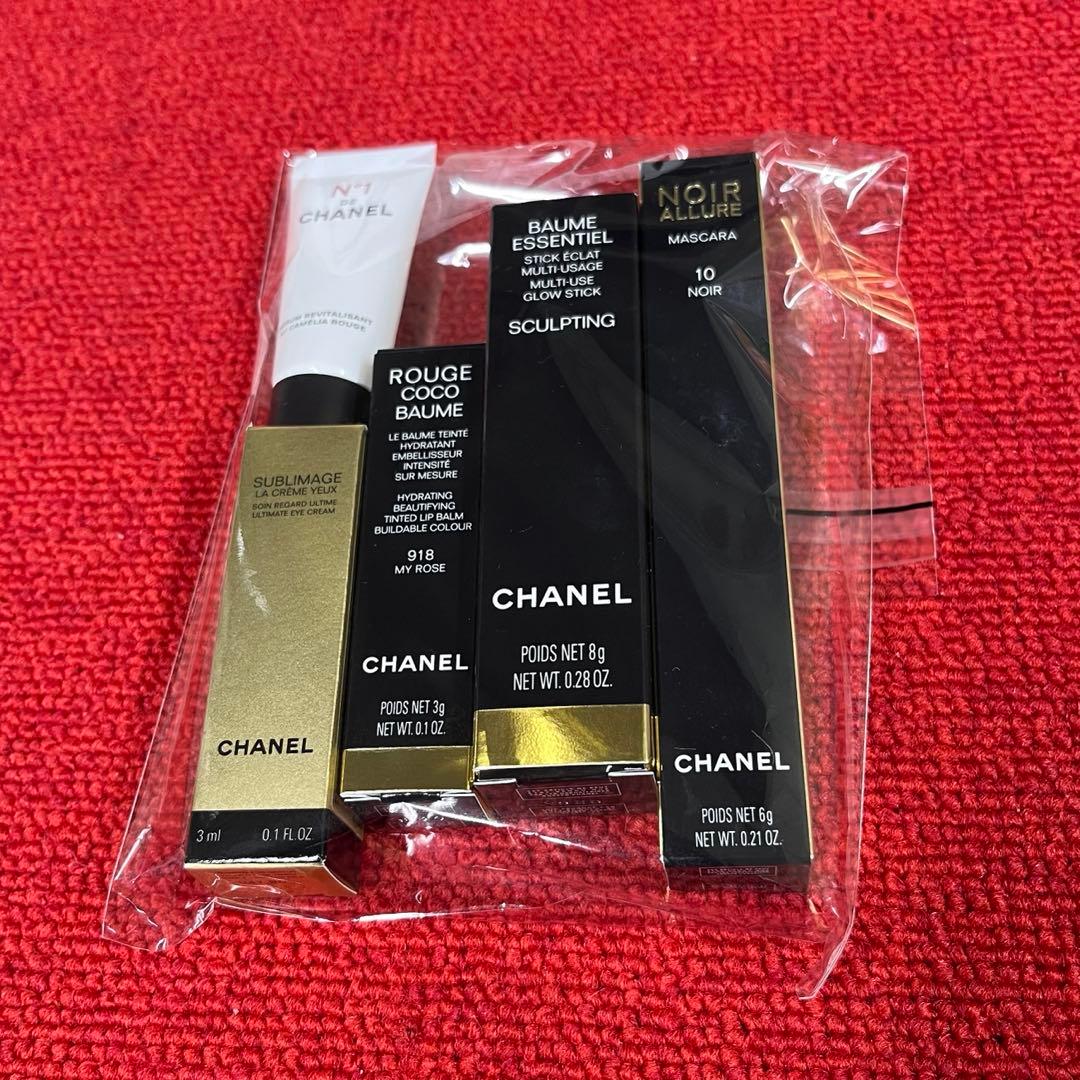 シャネルCHANELトータルルックセット リップクリーム フェイスカラーマスカラ