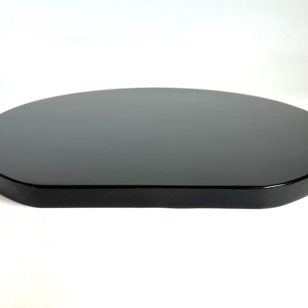 【未使用】天然木 木製 漆塗り 溜め ランチョンマット お膳 膳 お盆 丸丸②