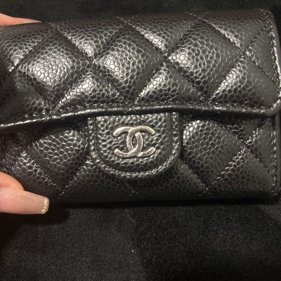 まー　CHANEL キャビアスキン　カードケース