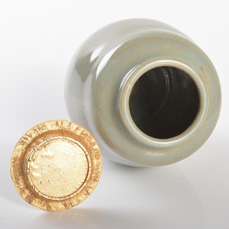 茶道具　高田焼　伝七窯　青木修造　茶入　仕覆付　共箱　V　R6603