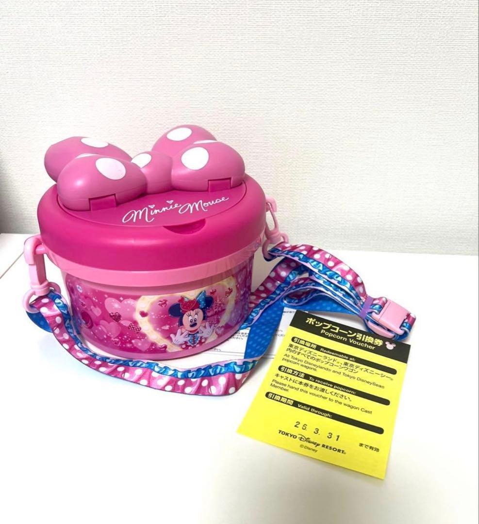 新品未使用　タグ付き　ミニー　ポップコーンバケット　引き換え券付き　パルパルーザ