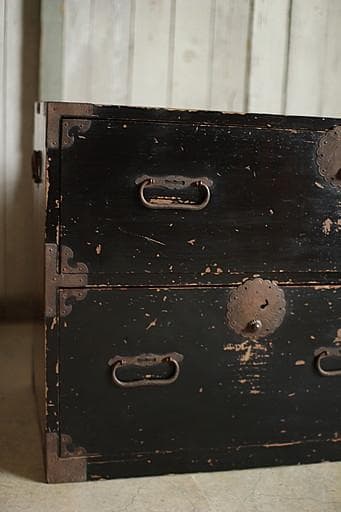 丸金具庄内箪笥　4杯　タンス　収納　古家具　古民家　時代家具