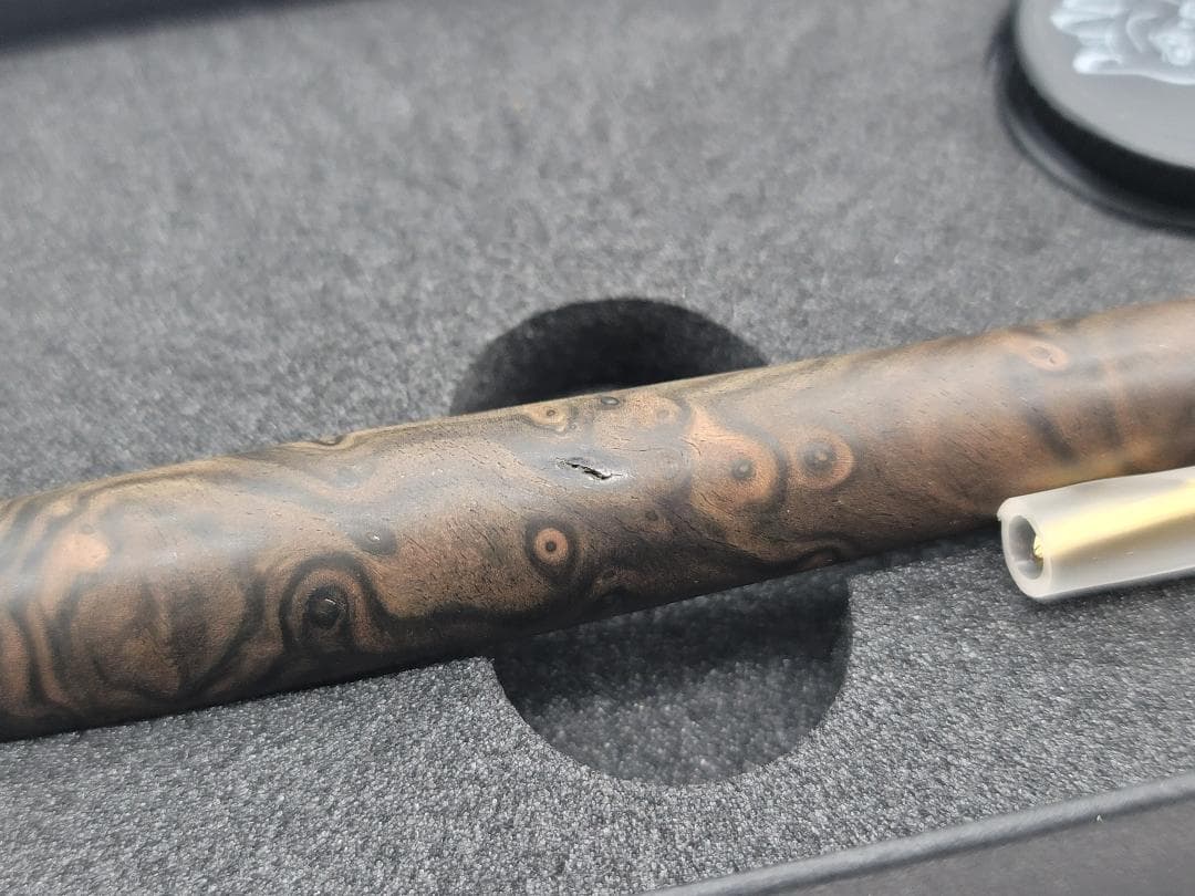 新品　こぶた工房　黒檀瘤　極上杢　シャープペンシル0.5