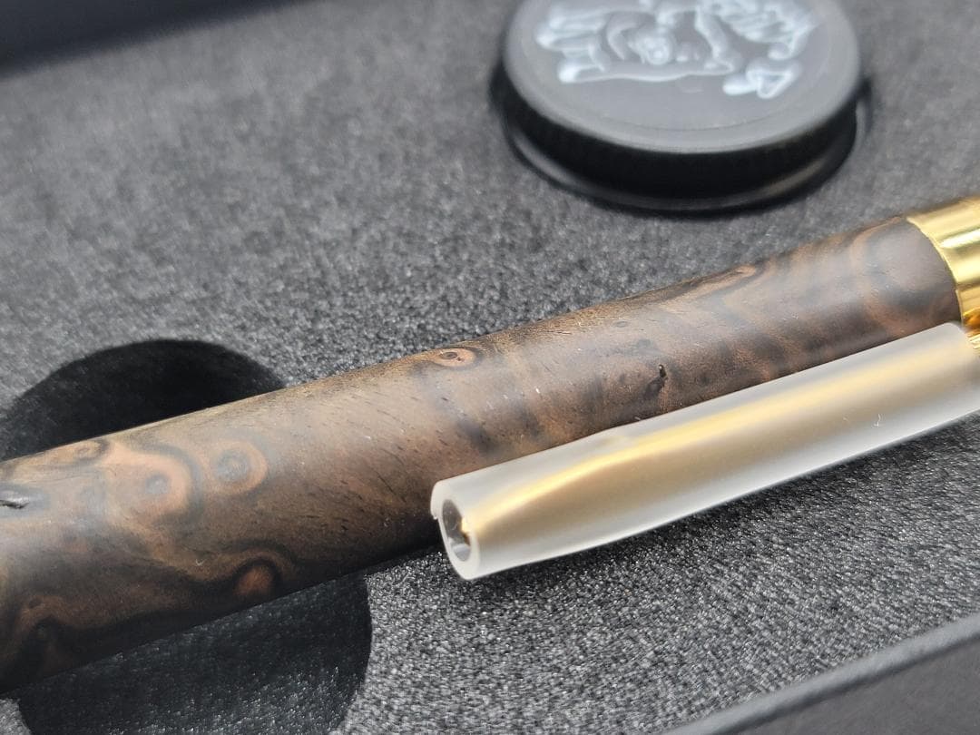 新品　こぶた工房　黒檀瘤　極上杢　シャープペンシル0.5