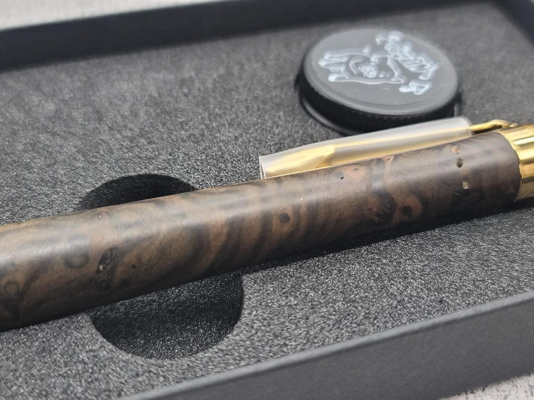 新品　こぶた工房　黒檀瘤　極上杢　シャープペンシル0.5