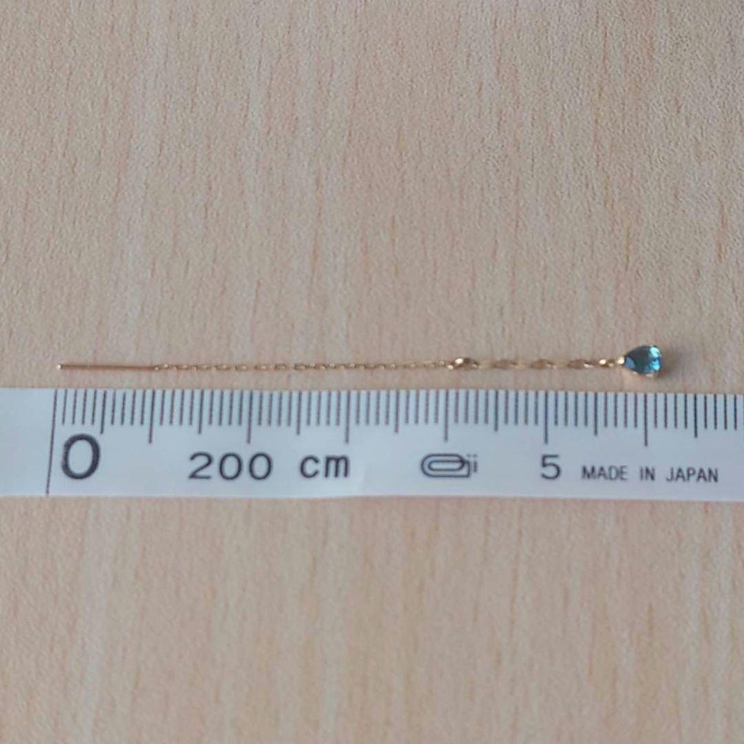 未使用　ツツミ　ロンドンブルートパーズアメリカンピアス　K10