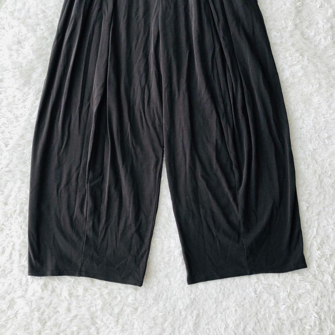 ヨーガンレール バルーンパンツ 伸縮 総ゴム チャコール 綿100 L ポケット