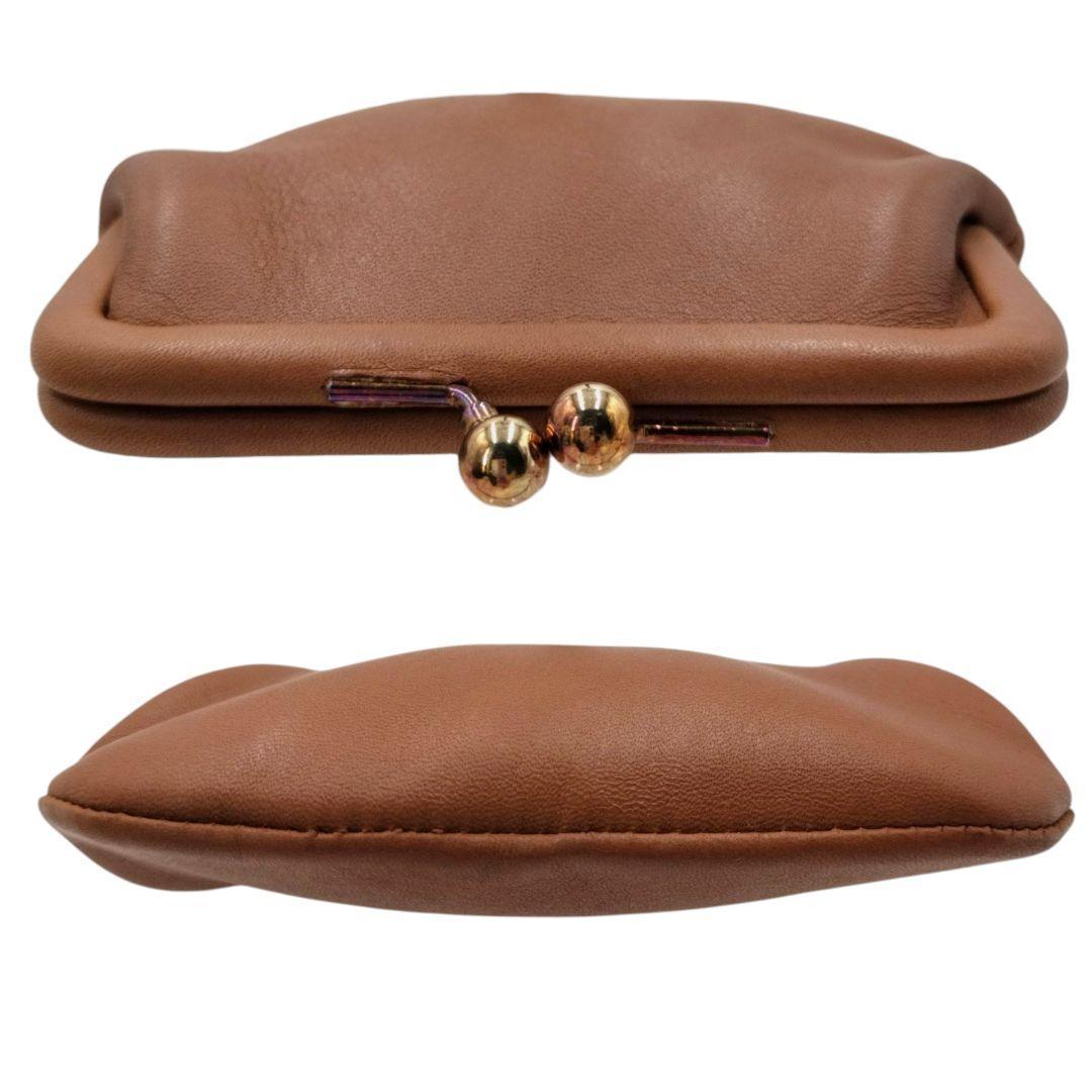 小物 Old Coach kiss lock coin purse Leather