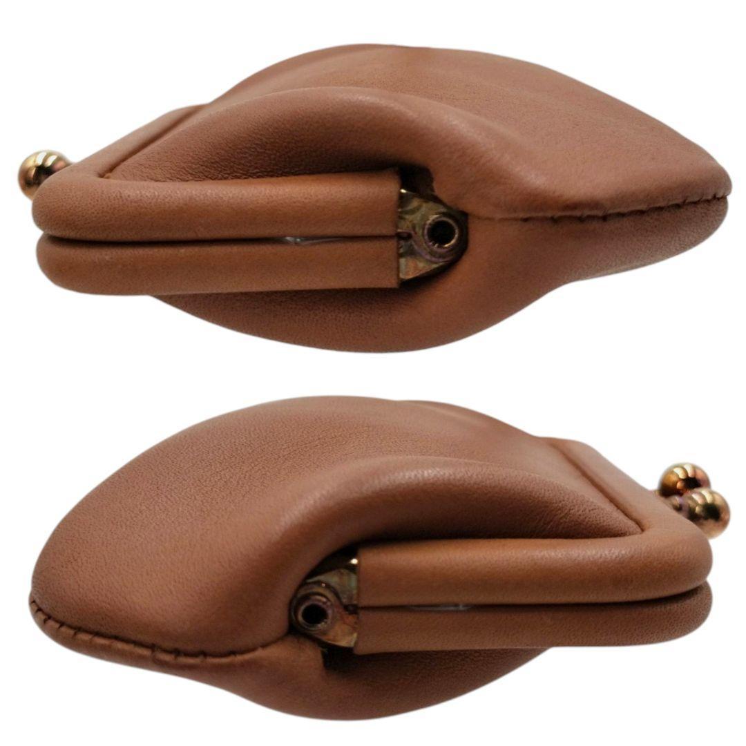 小物 Old Coach kiss lock coin purse Leather