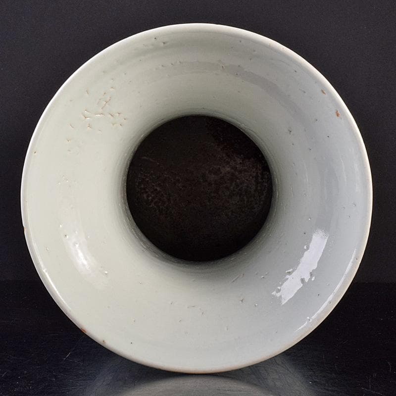 中国　青花　喜字文雙耳瓶　高さ約42.5㎝　V　R7762B