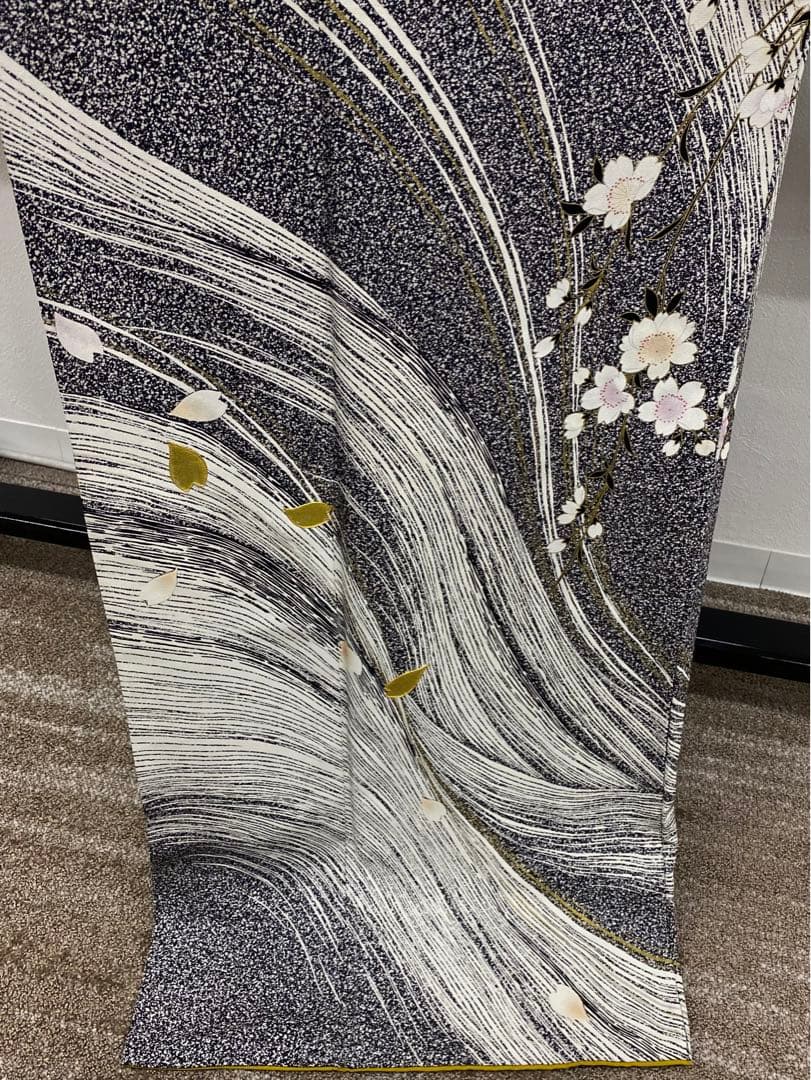 振袖 豪華 叩き染 金駒 金彩 桜文様 個性的 身丈172cm