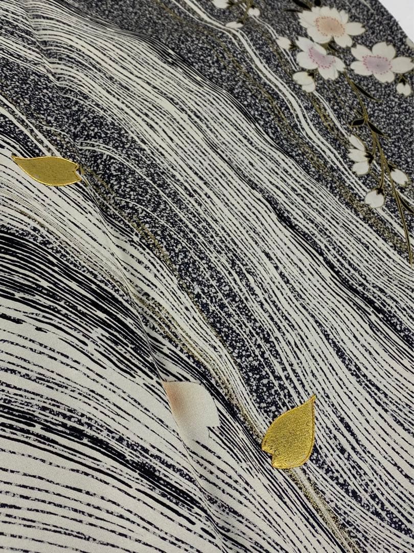 振袖 豪華 叩き染 金駒 金彩 桜文様 個性的 身丈172cm