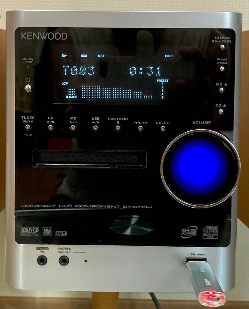 【美品】KENWOOD　RMD-NDL100　MD・CD・USB・希少可動品