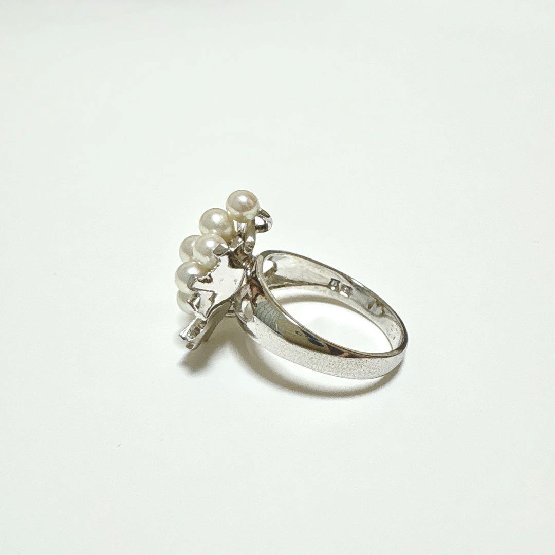 希少✨TASAKI タサキ あこや 本真珠 ベビーパール リング 11号 SV