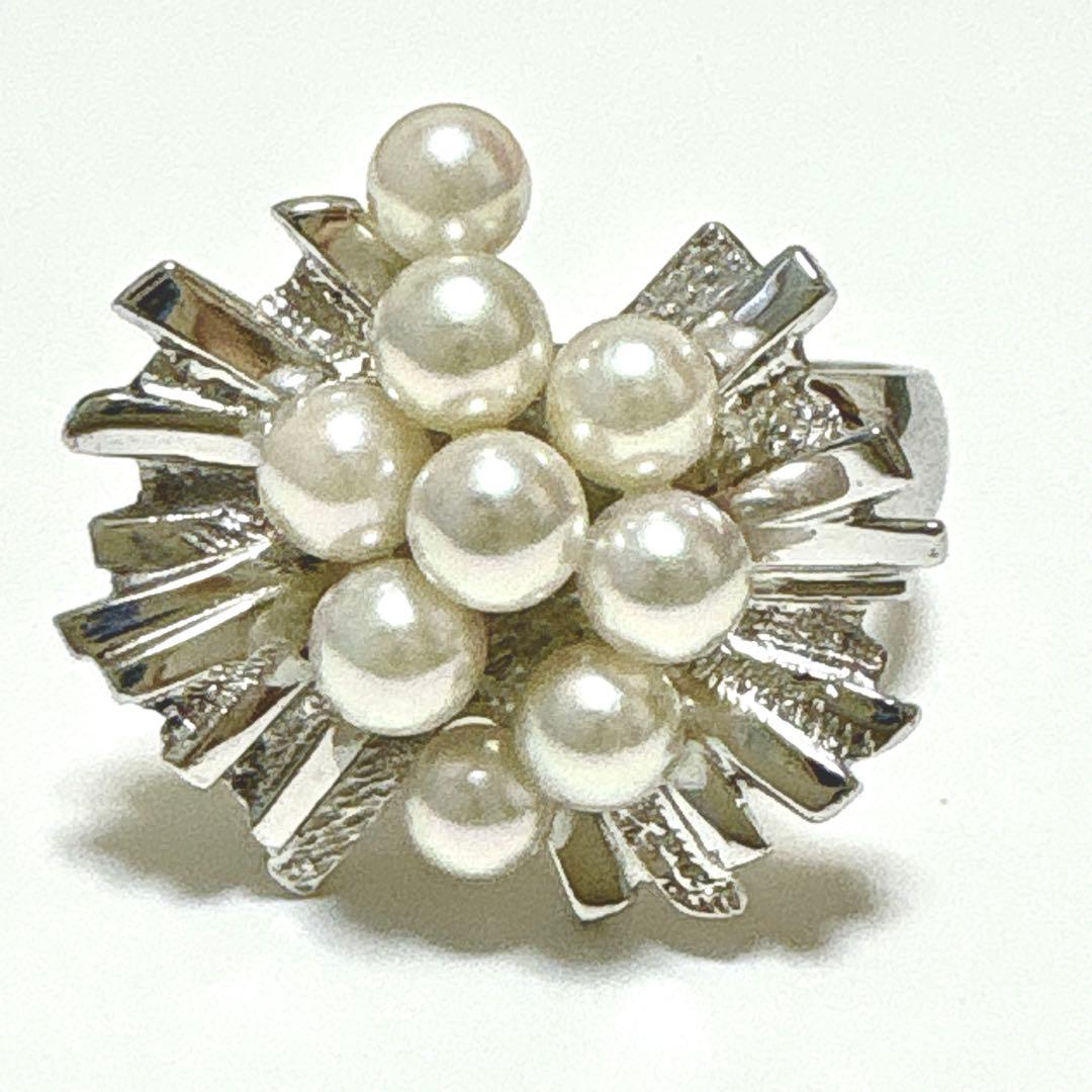 希少✨TASAKI タサキ あこや 本真珠 ベビーパール リング 11号 SV