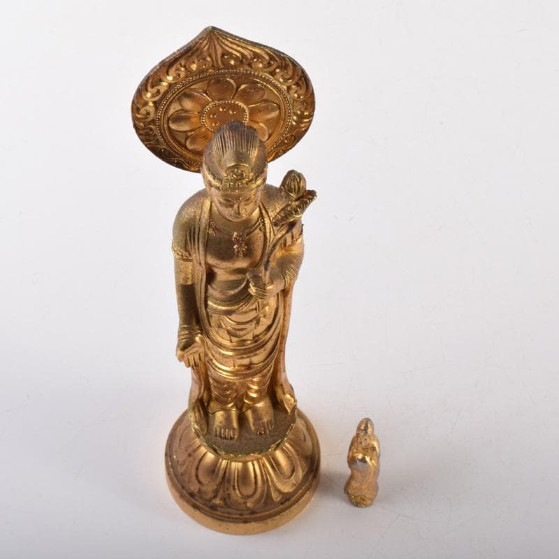 Bd-akioto　観音菩薩像　懐中仏　２体　観音開逗子付　V　7982