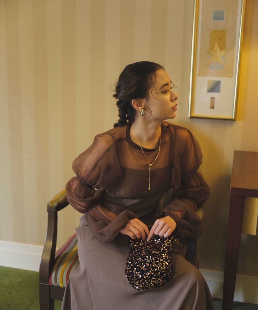 Kastane オケージョンドレス 結婚式 / チュールレイヤードベアドレス