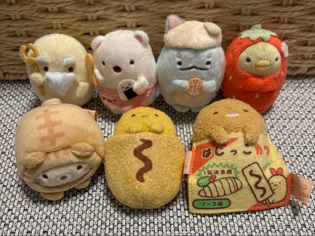 すみっコぐらし　復刻カプセルてのりぬいぐるみ7種セット