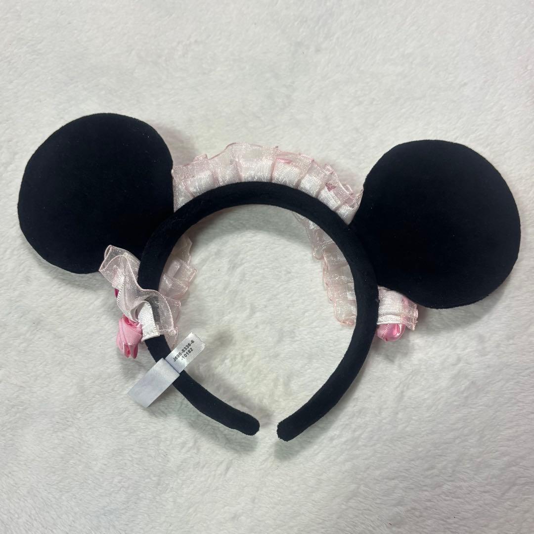 ディズニー　カチューシャ　バラ　ピンク　フリル　ミニー　パルパルーザ