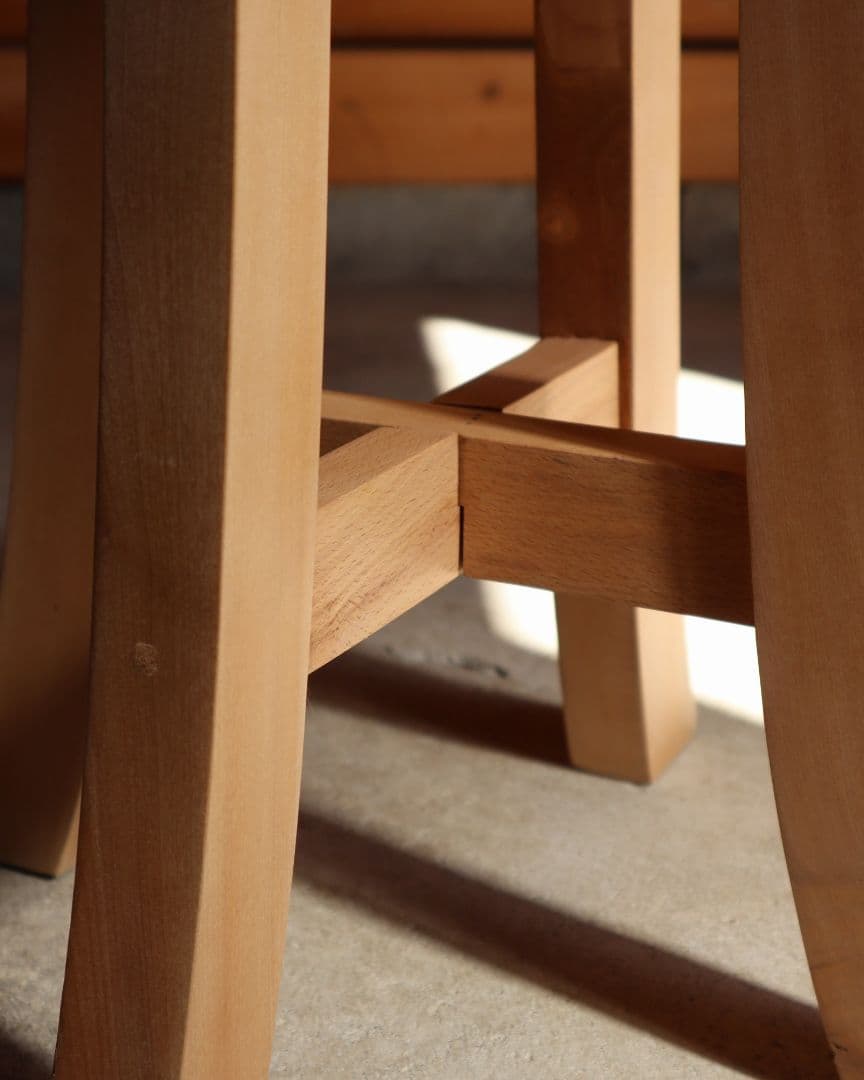 最終値下げ　クリーンなブナの丸スツール　古道具 古家具 アンティーク カフェ