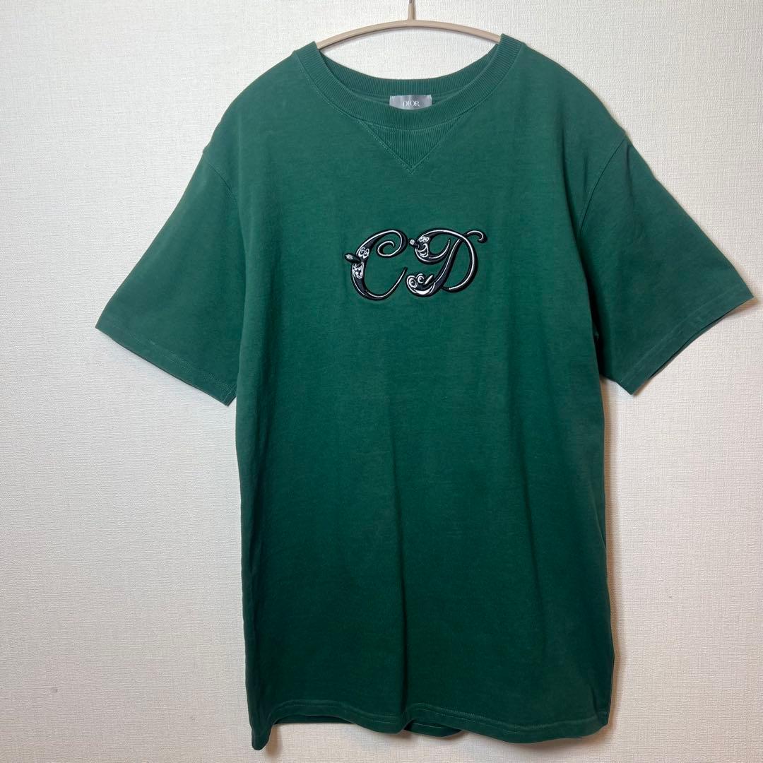 DIOR CDロゴ刺繍 Tシャツ ダークグリーン