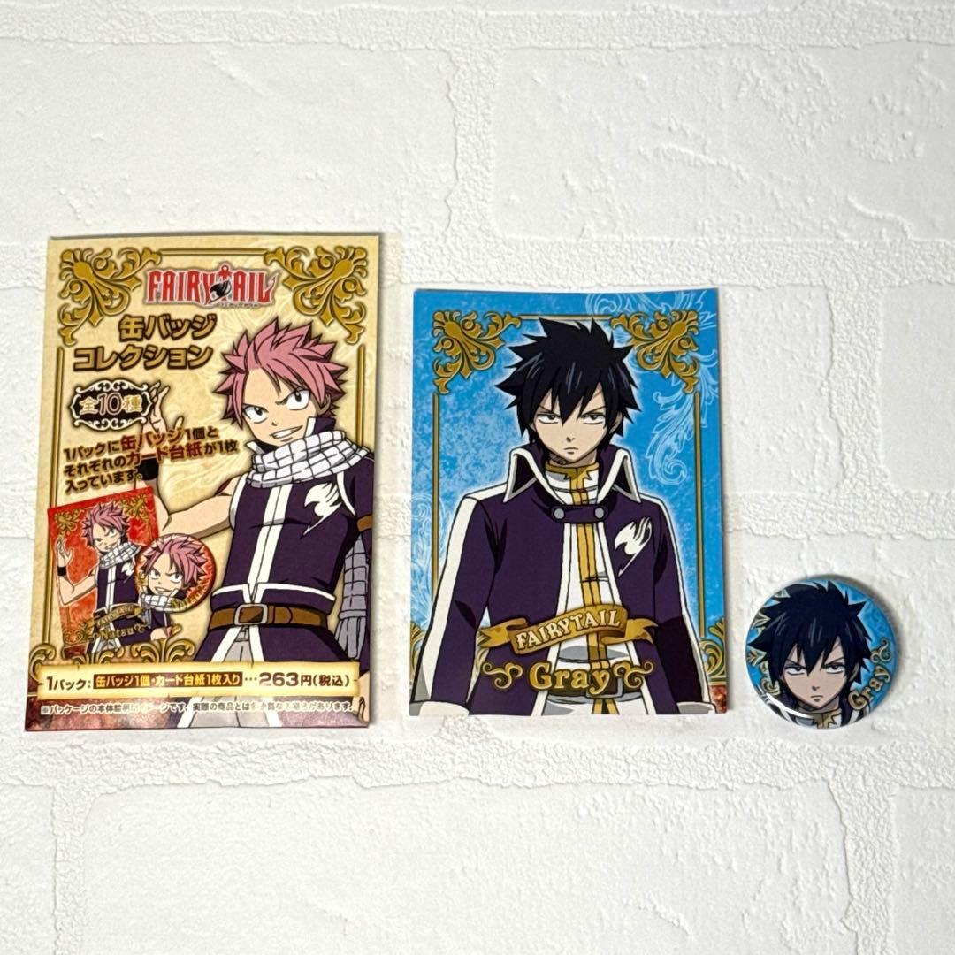 フェアリーテイル　缶バッジコレクション　グレイ