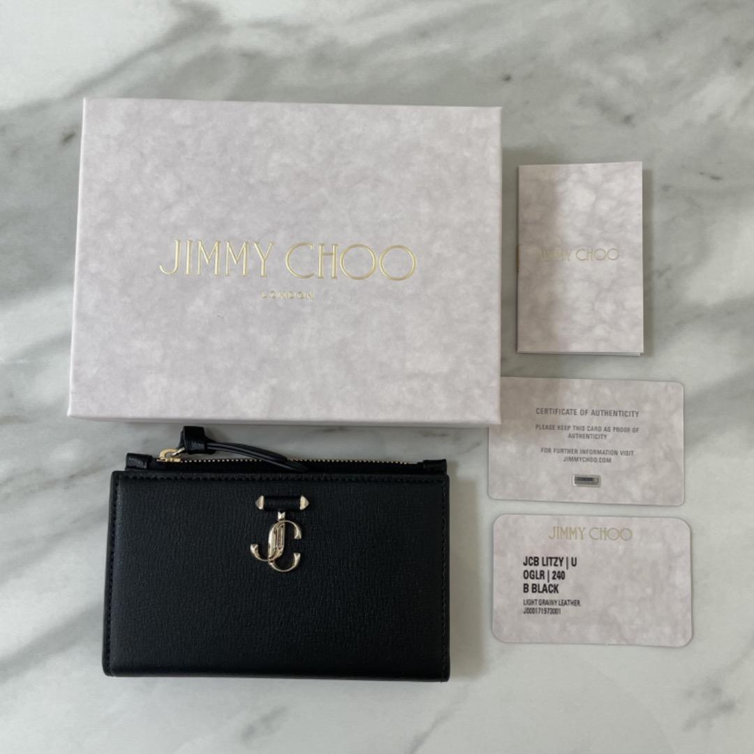 ジミーチュウ　LITZY 二つ折り　財布　ブラック　バッグ　スニーカー