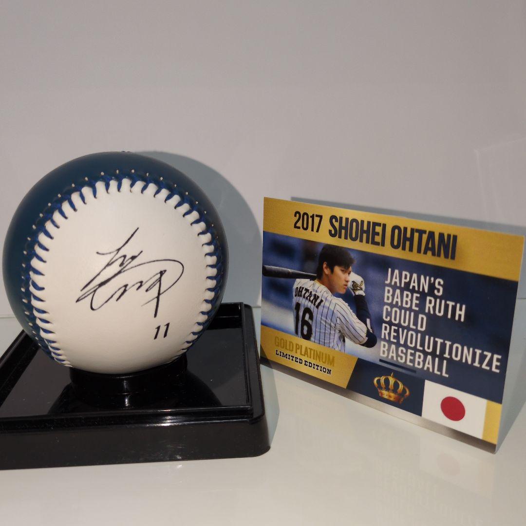 大谷翔平プリントサインボール、侍JAPANカード