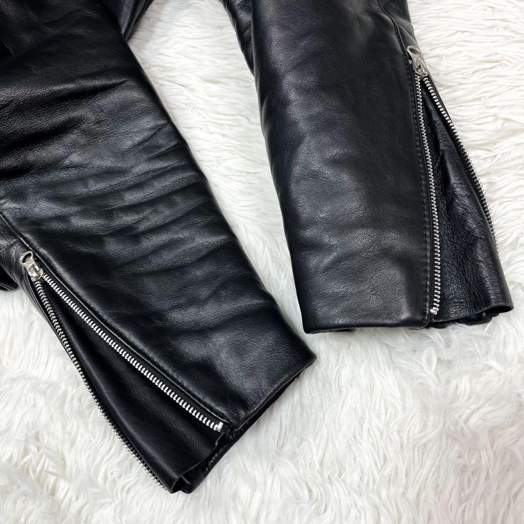 美品 バンソン 希少タイプD レザージャケット 裏地キルティング ロゴ総柄