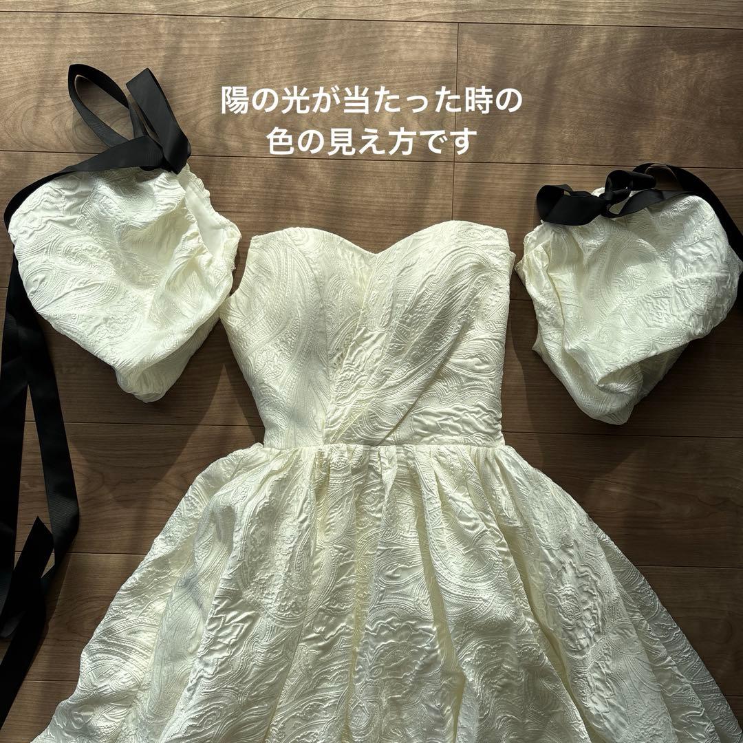 【専用】オフショルダー ウェディングドレス　オフホワイト　7号