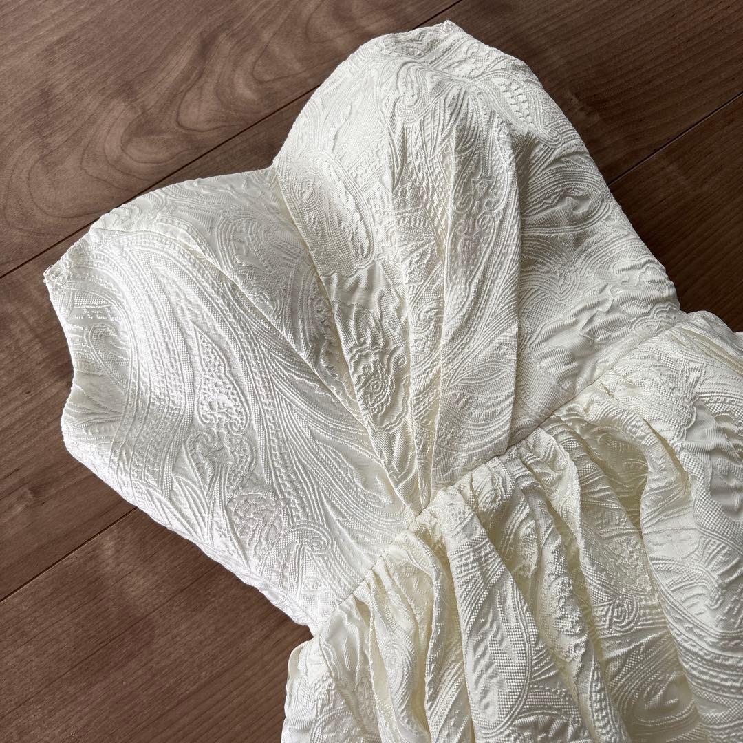 【専用】オフショルダー ウェディングドレス　オフホワイト　7号