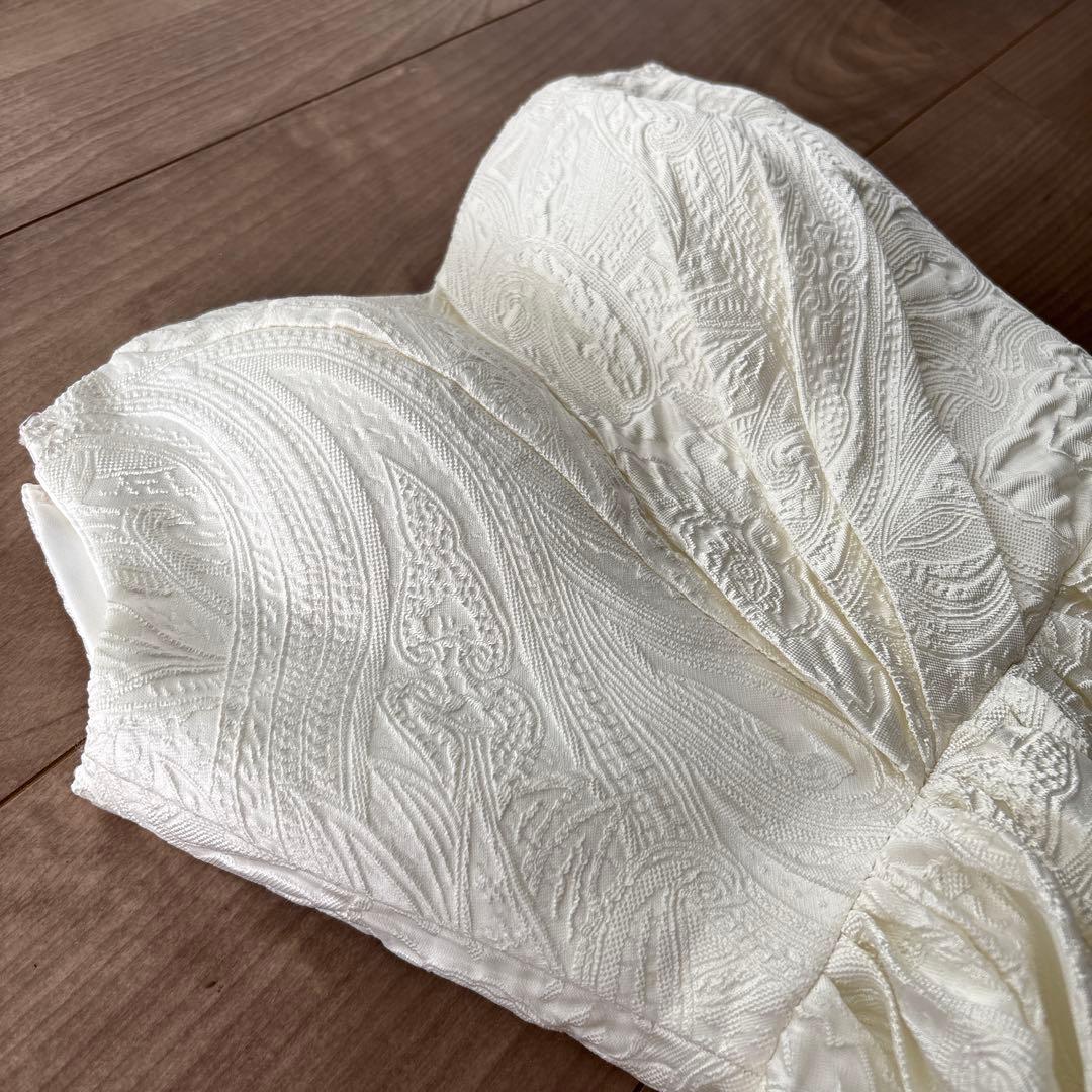 【専用】オフショルダー ウェディングドレス　オフホワイト　7号