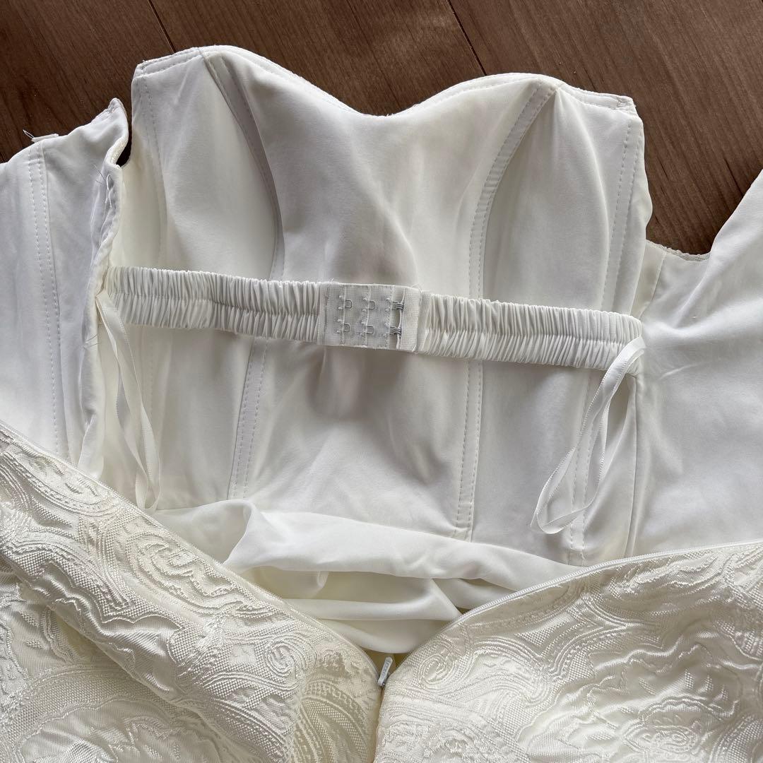 【専用】オフショルダー ウェディングドレス　オフホワイト　7号