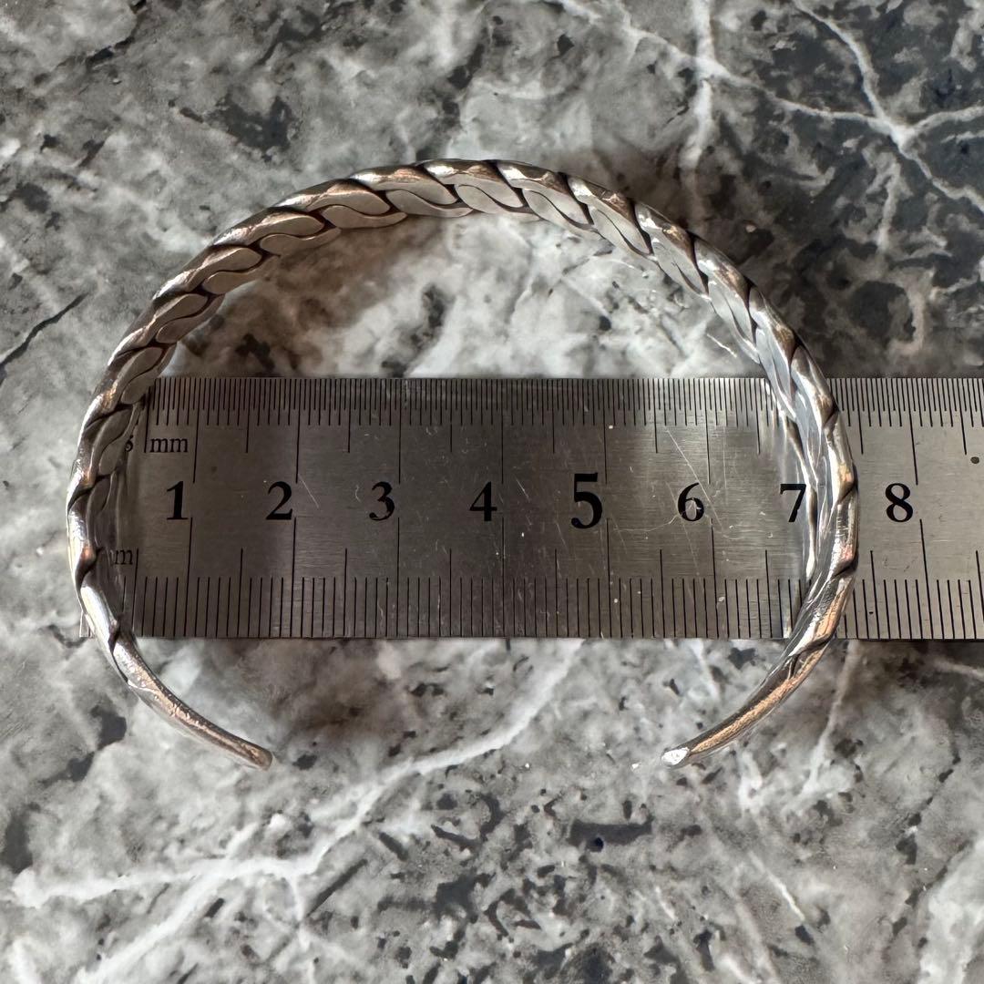 カレンシルバー 編み込み バングル 34g