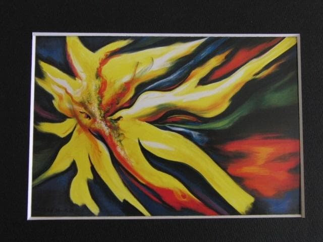 岡本太郎、【顔】、希少な大判額装用画集より、新品高級額装付、巨匠