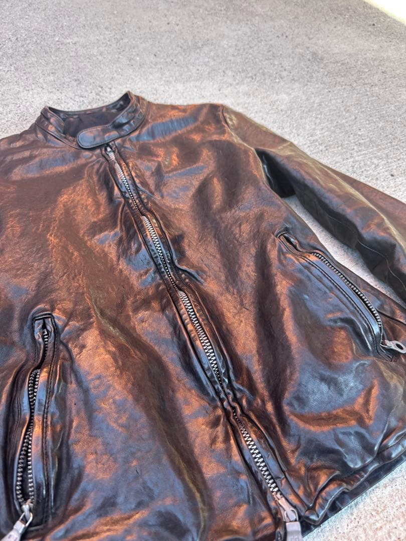 イサムカタヤマ　バックラッシュ　イタリアンダブルショルダー　シングルライダース