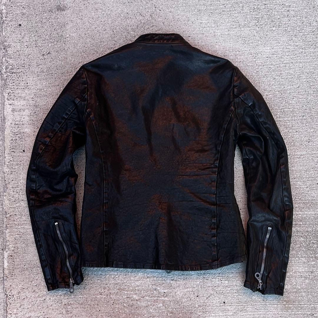 イサムカタヤマ　バックラッシュ　イタリアンダブルショルダー　シングルライダース