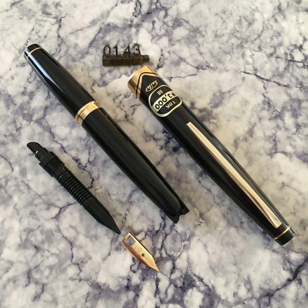 #0143 オーバーホール済み 万年筆 SAILOR ショート18k